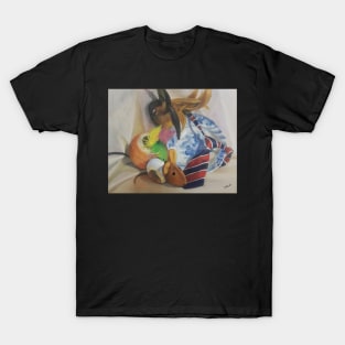 The Cats Mementos - Oil Painting  by Adelaide Artist Avril Thomas T-Shirt